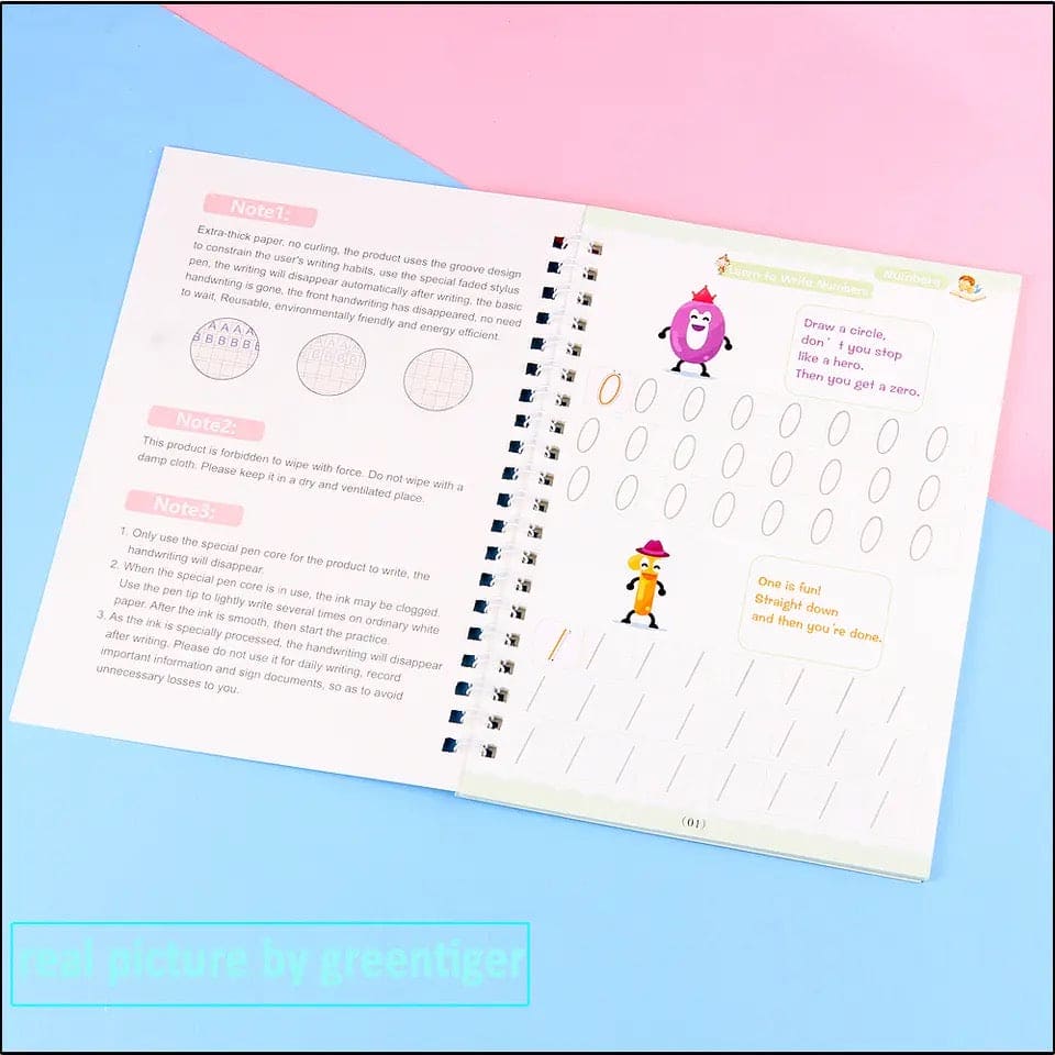 Set of 4 Child Learning Book, Writing Practice Copy Books, Magic Practice Copy Book For Kids, Handwriting Copy Book Set With Magic Pen, Children Reusable Workbook, Tracing Workbook with Pens Set of 4 Child Learning Book, Writing Practice Copy Books, Magic Practice Copy Book For Kids, Handwriting Copy Book Set With Magic Pen, Children Reusable Workbook, Tracing Workbook with Pens